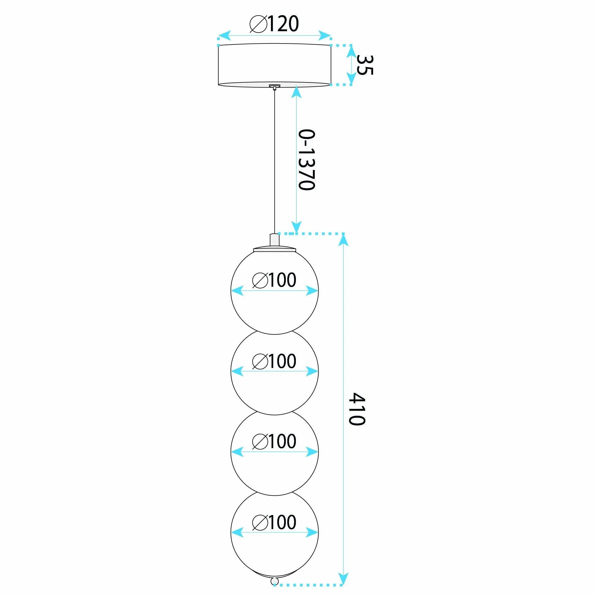 Lampa Sufitowa Wisząca LED LHJ118-4CP Złota Szczotkowana 7