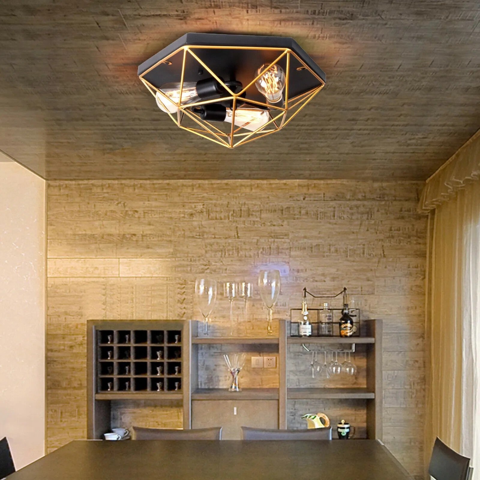 Lampa Sufitowa Plafon APP1094-3C Złota 7