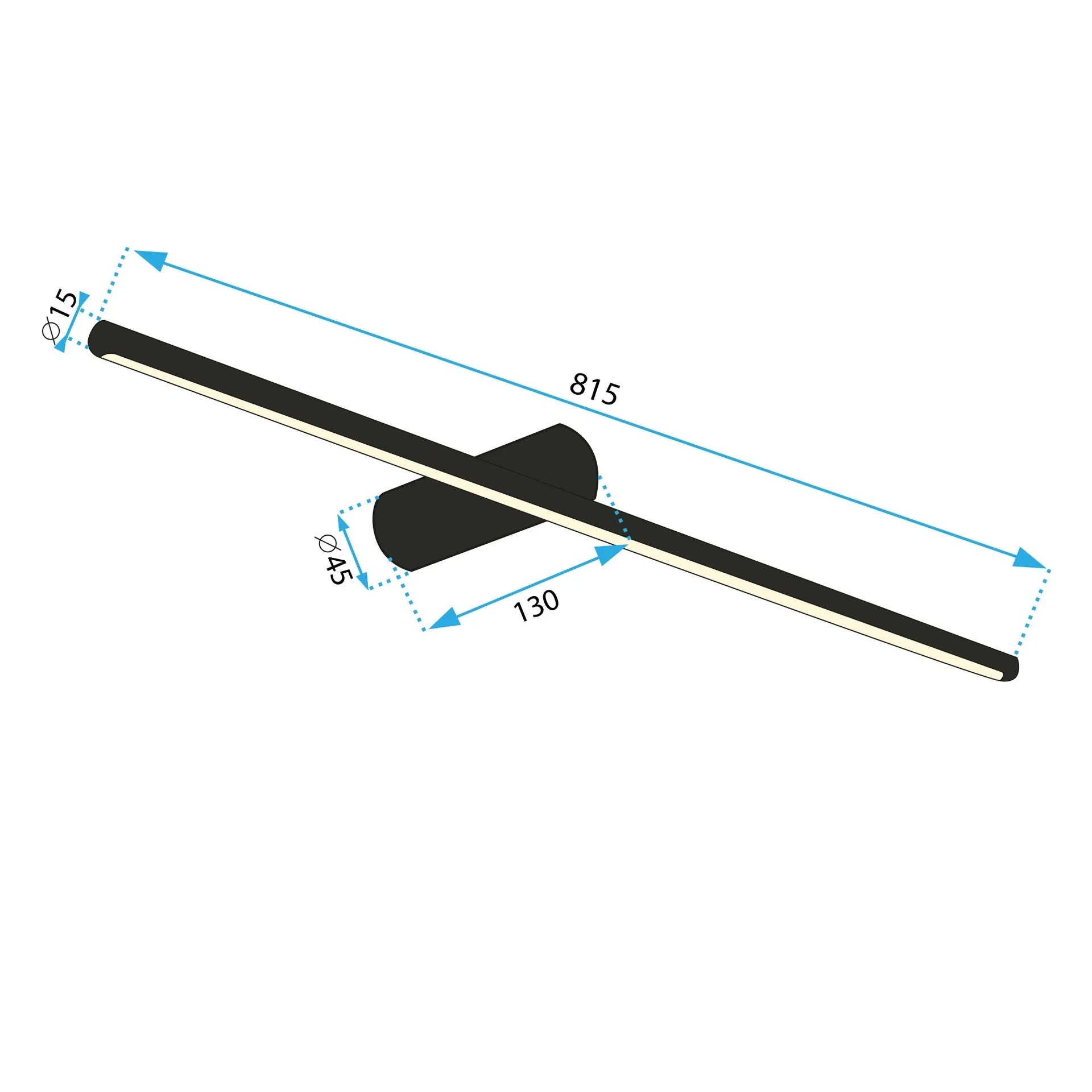KINKIET ŁAZIENKOWY LED 80CM APP1343-W Black 7