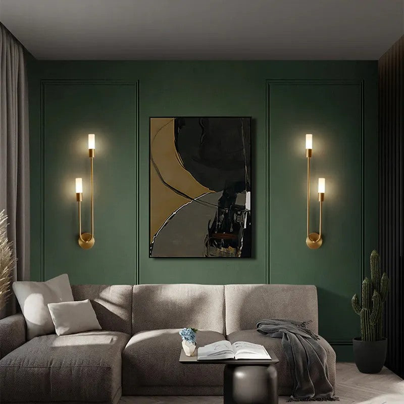 LAMPA ŚCIENNA KINKIET APP1148-2W Złota 7
