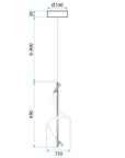 LAMPA WISZĄCA LED G015-CP JASNE ZŁOTO 7