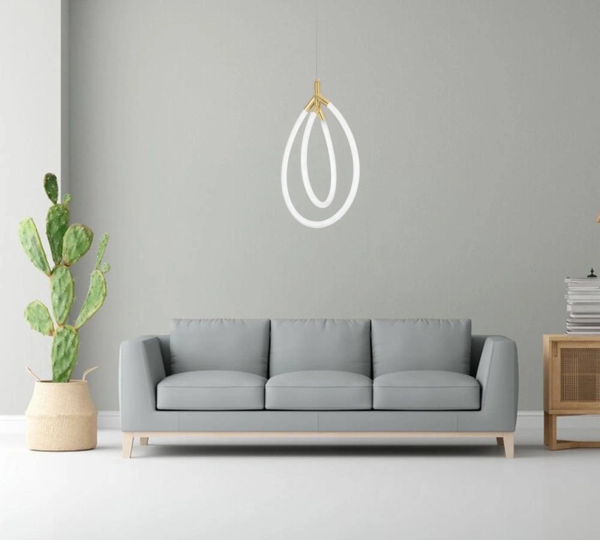 LAMPA WISZĄCA LED G017-CP ZŁOTA 7