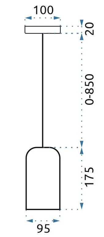 Lampa Wisząca Betonowa APP997-1CP B Czarna 7