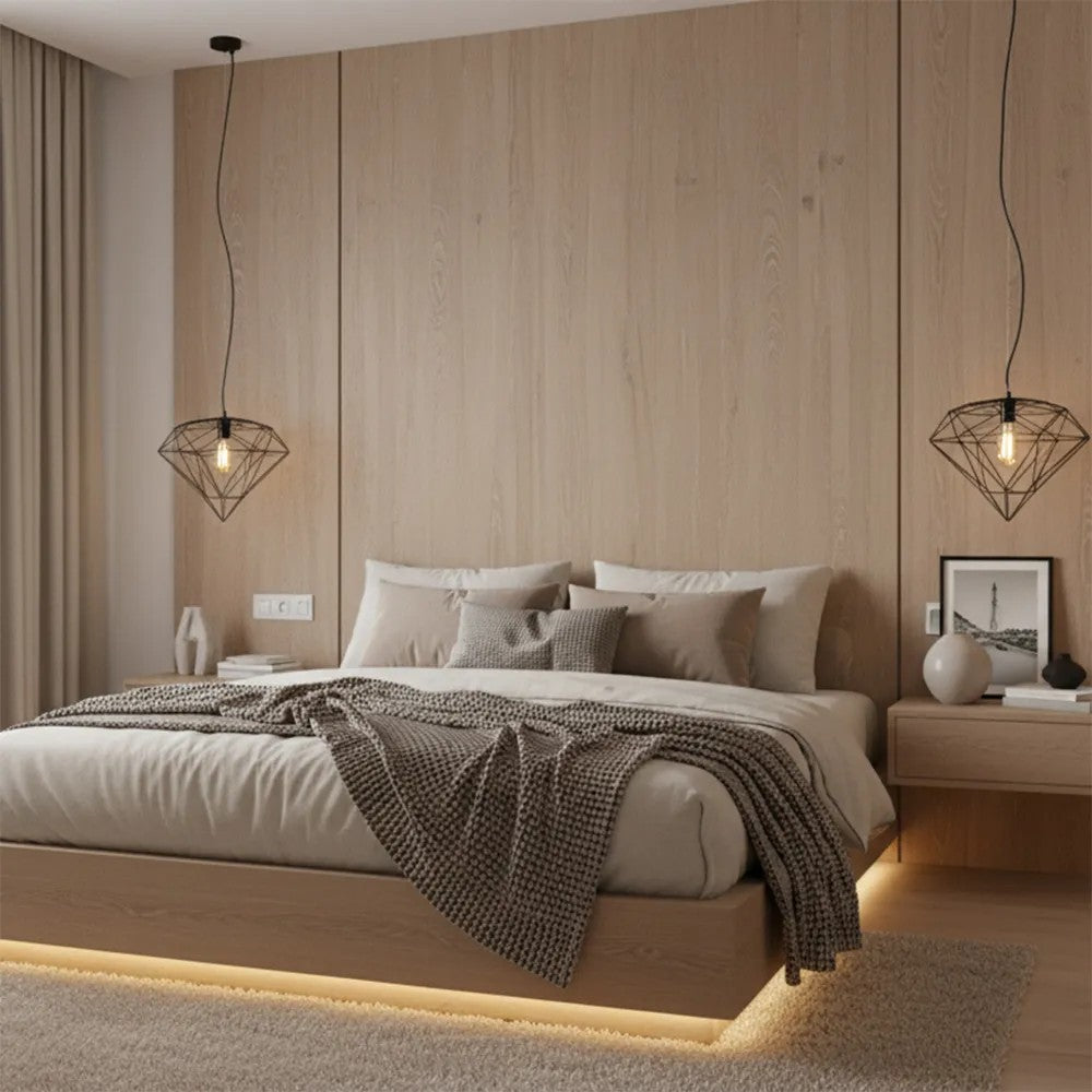LAMPA WISZĄCA DIAMENT METAL LOFT APP563-1CP Czarna 7
