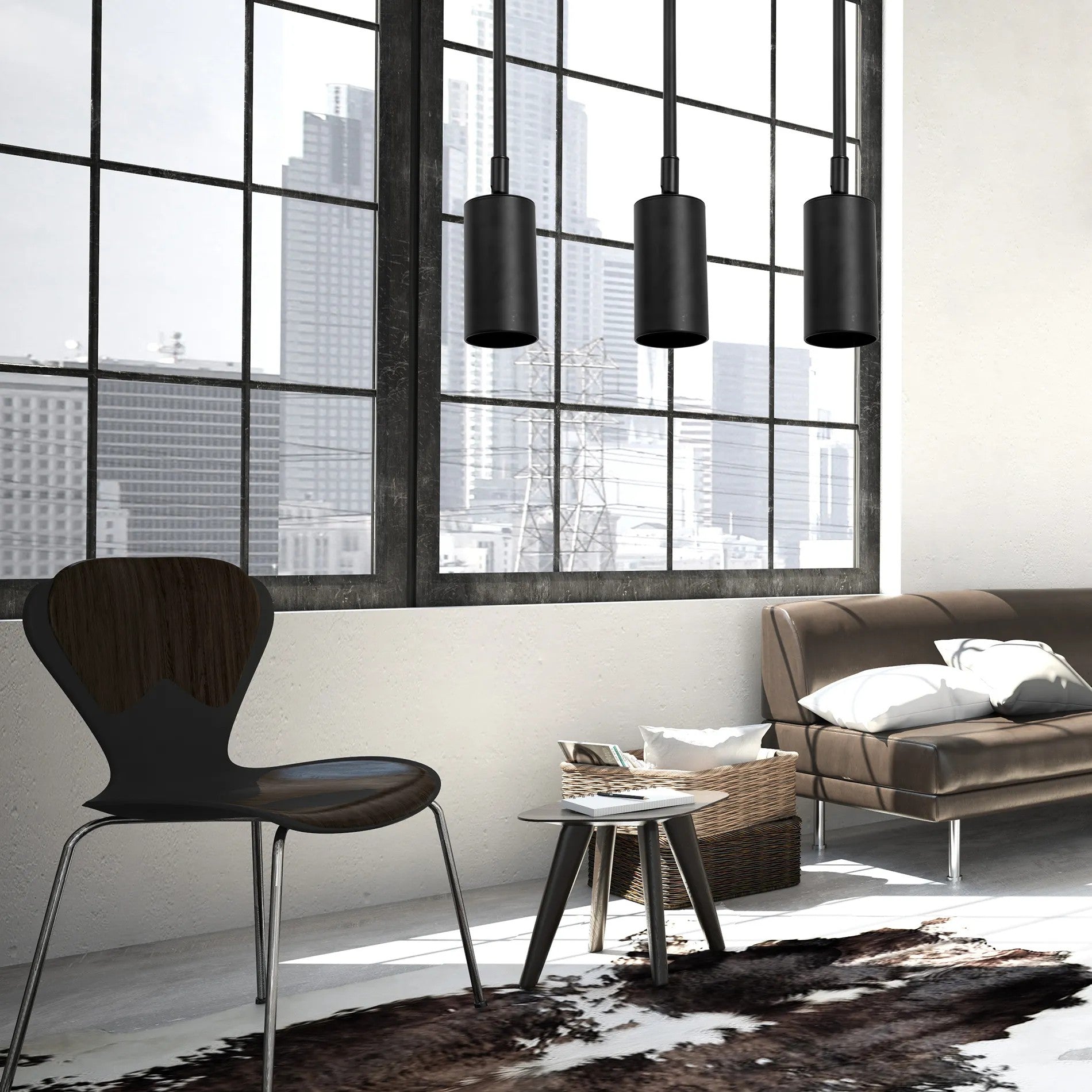 LAMPA SUFITOWA WISZĄCA APP609-1C Czarna 7