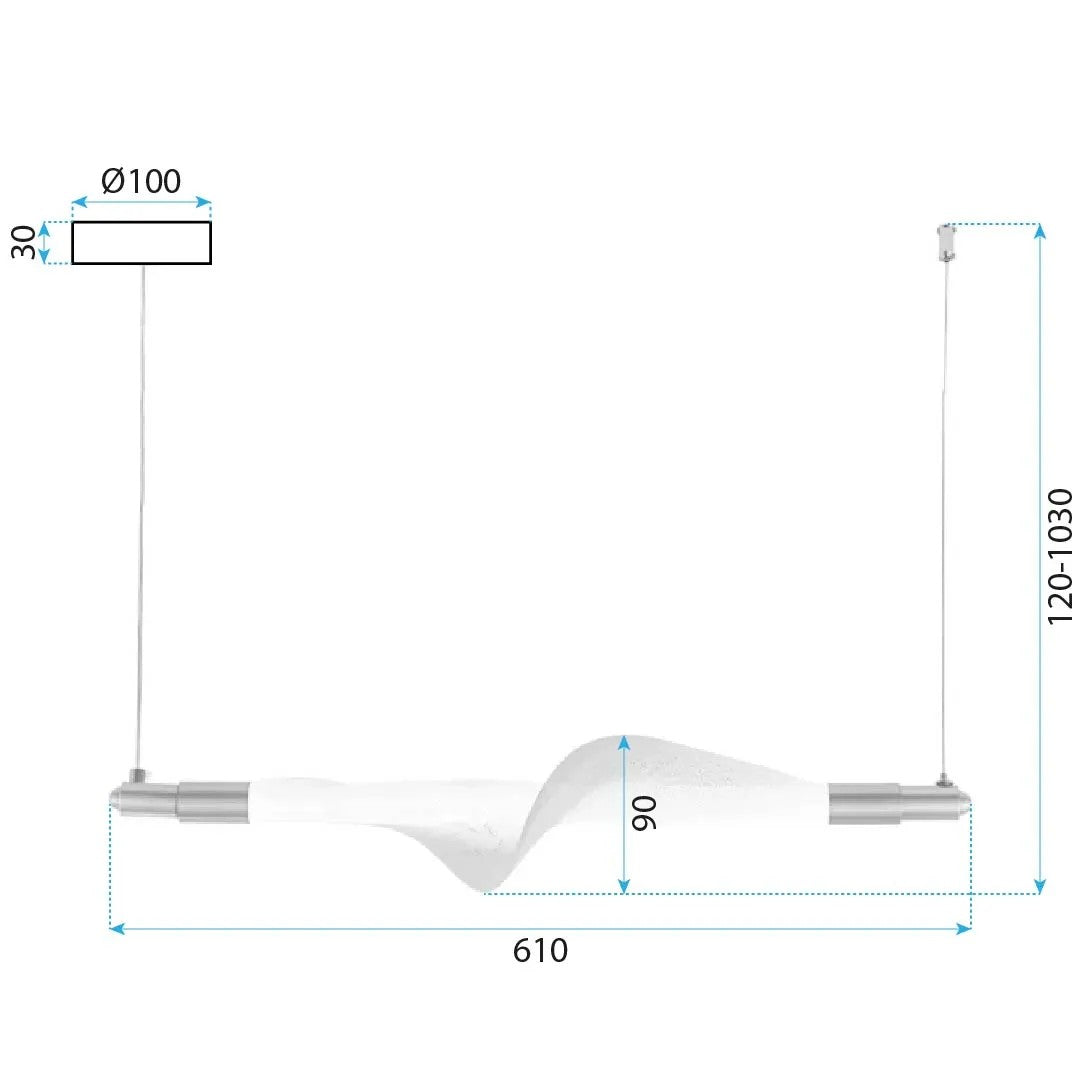 LAMPA WISZĄCA LED G011-CP BIAŁY/ZŁOTY 7