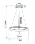 LAMPA SUFITOWA WISZĄCA G142-CP 50cm Złota 7