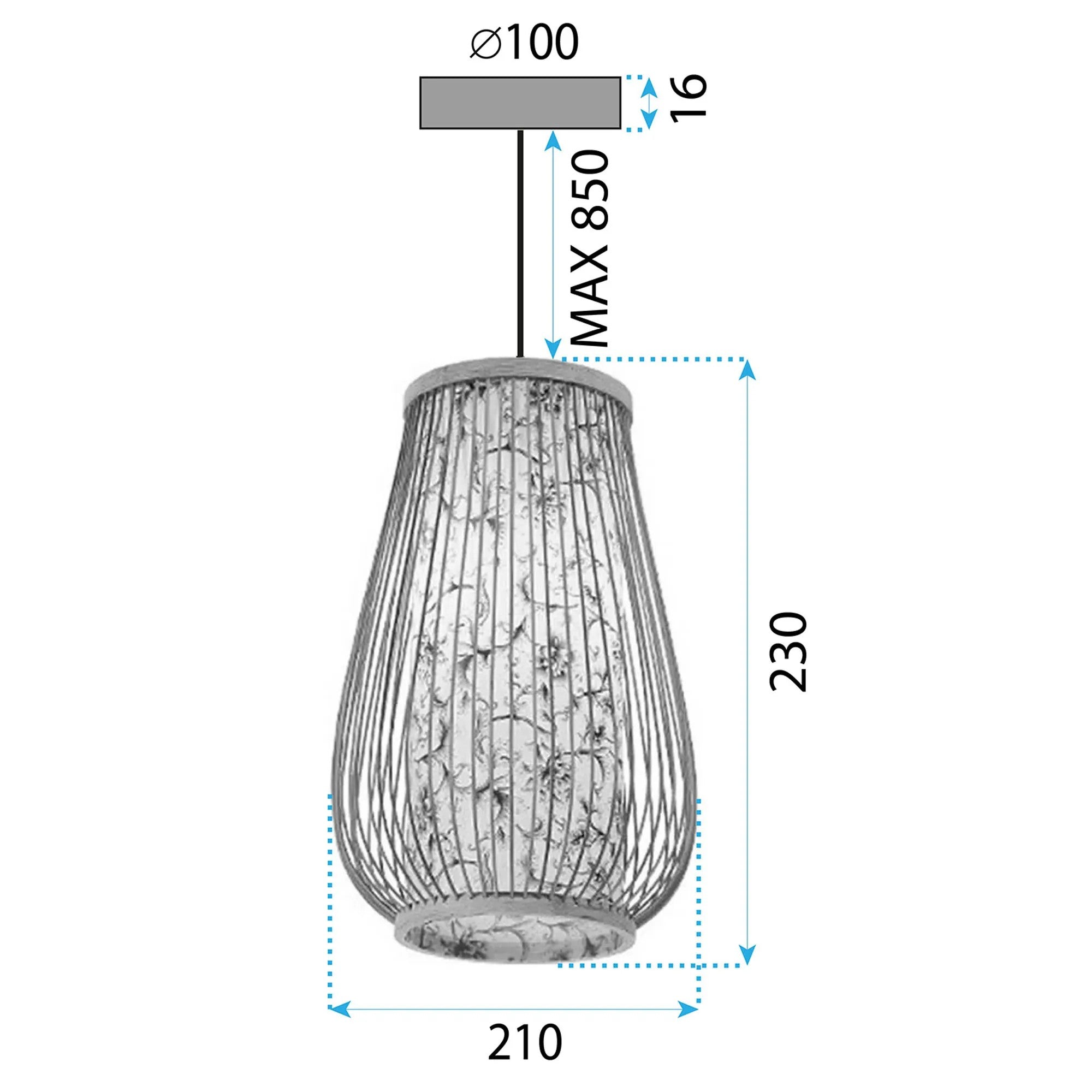 LAMPA WISZĄCA BAMBUSOWA APP1635-1CP 7