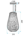 LAMPA WISZĄCA BAMBUSOWA APP1635-1CP 7