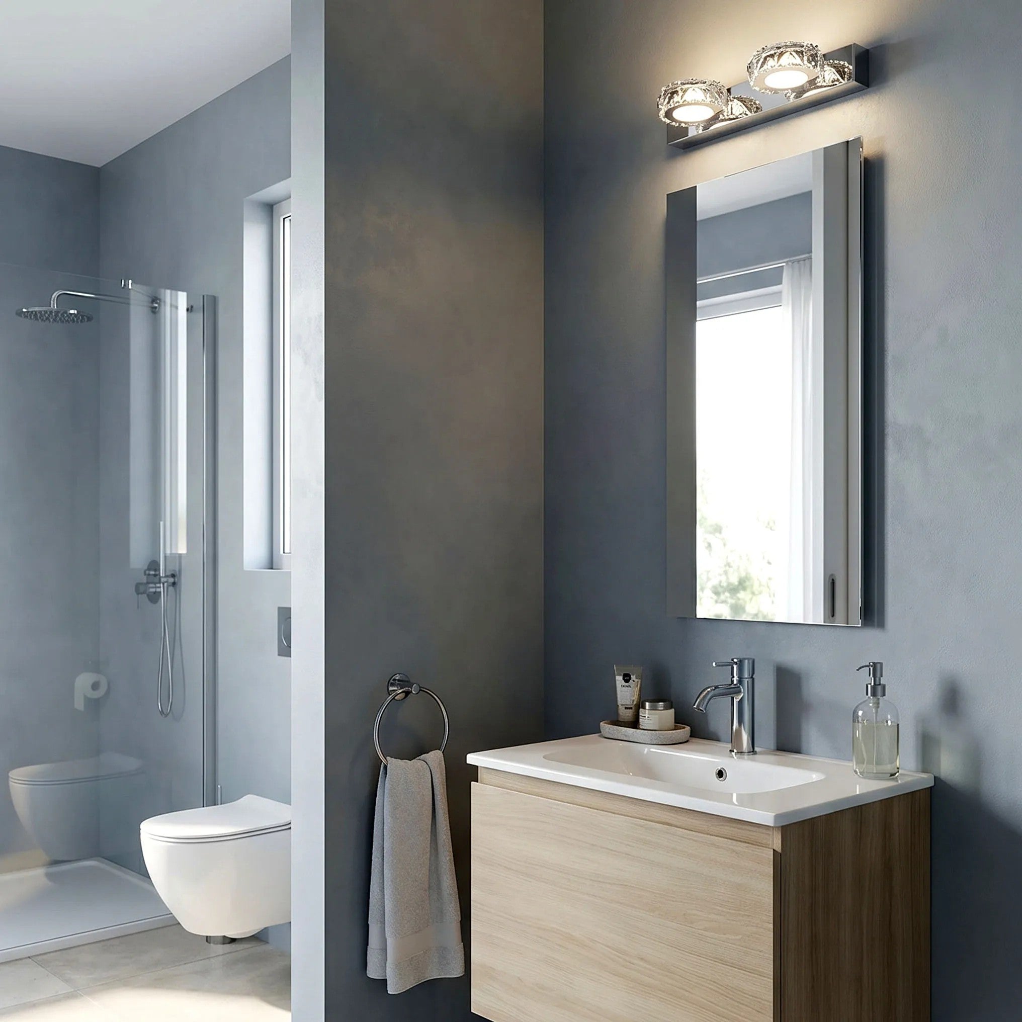 KINKIET ŁAZIENKOWY LED APP1936-2W Chrom 7