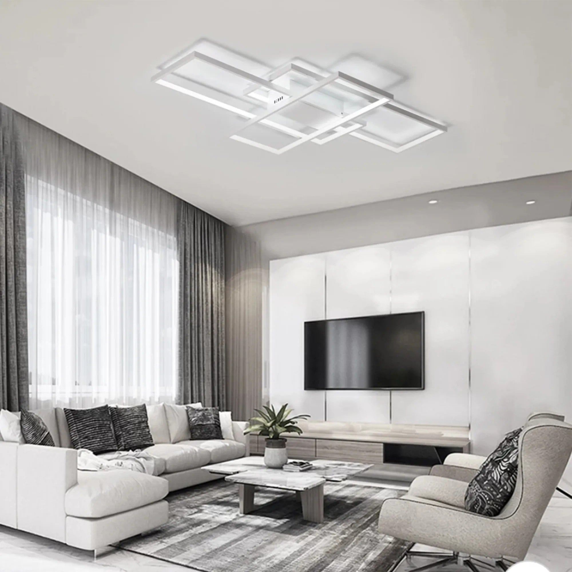 Lampa Sufitowa Nowoczesna LED + PILOT APP660 Biała 7