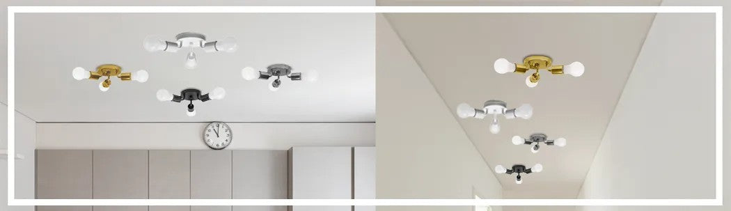 Lampa Sufitowa Potrójna Plafon Metalowa APP704-3C Złota 7