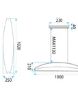 LAMPA SUFITOWA WISZĄCA LED G124-CP Złota 7