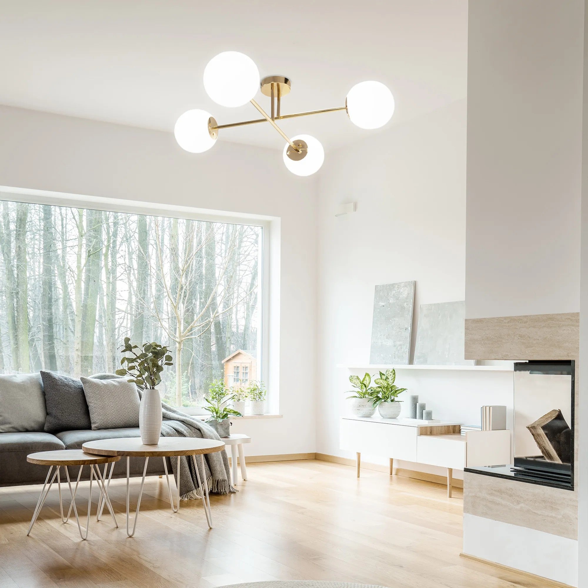 Lampa Sufitowa APP1248-4CP Złota 7