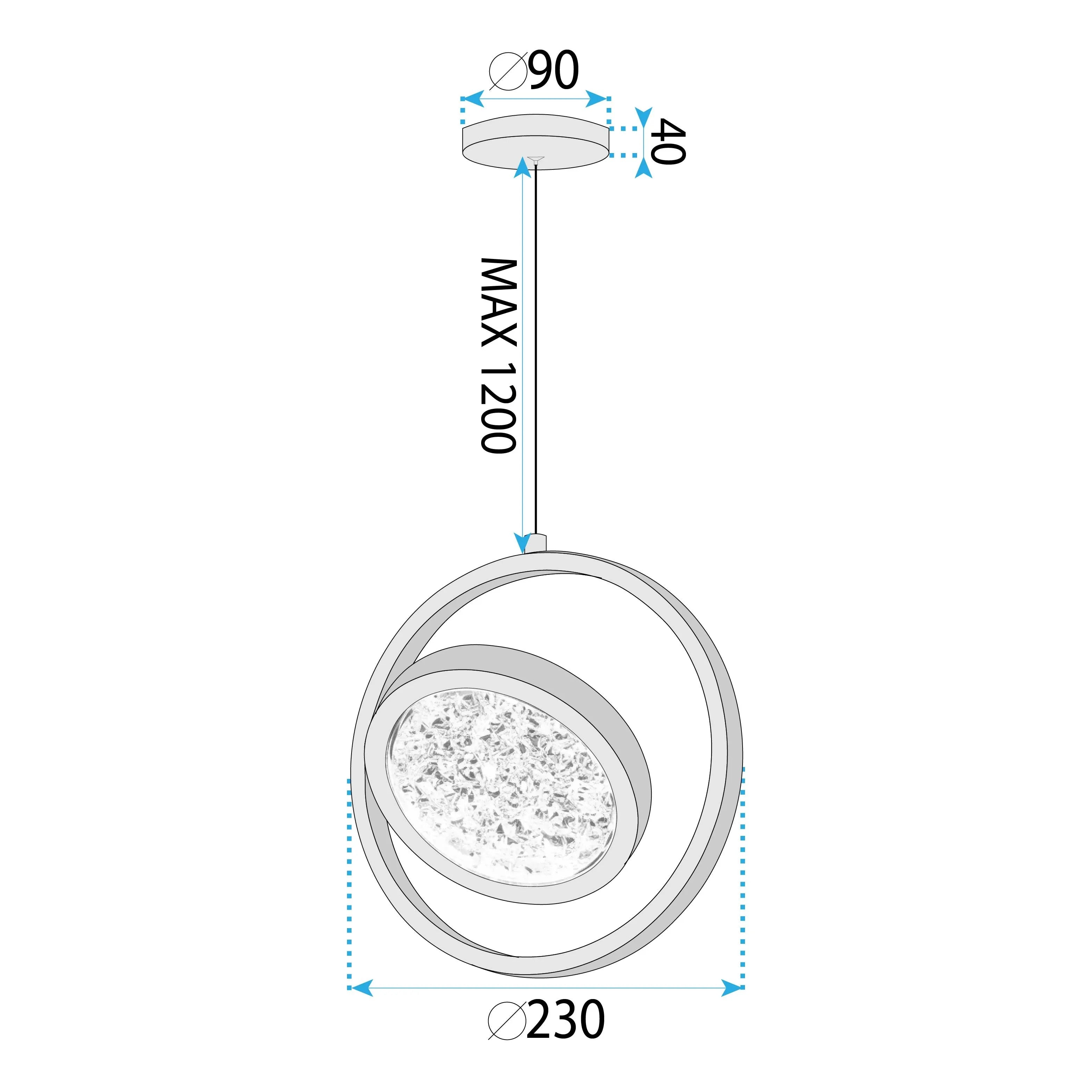 LAMPA WISZĄCA LED LHJ106-1CP JASNE RÓŻOWE ZŁOTO 7