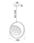 LAMPA WISZĄCA LED LHJ106-1CP JASNE RÓŻOWE ZŁOTO 7