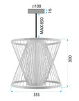 LAMPA WISZĄCA BAMBUSOWA APP1630-1CP 7