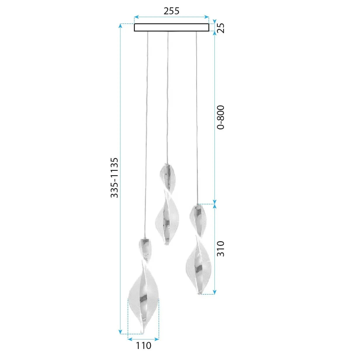 LAMPA WISZĄCA LED G028-3CP ZŁOTY 7