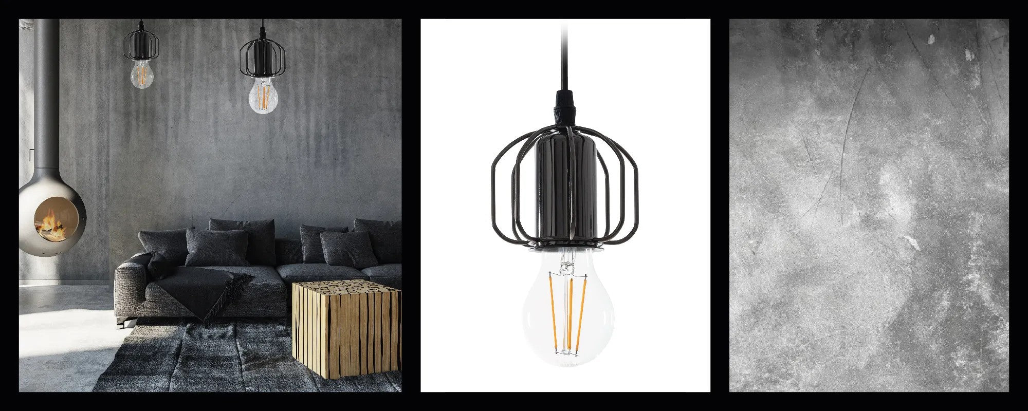 Lampa Sufitowa Wisząca W Stylu Loft APP595-1CP Czarna 7