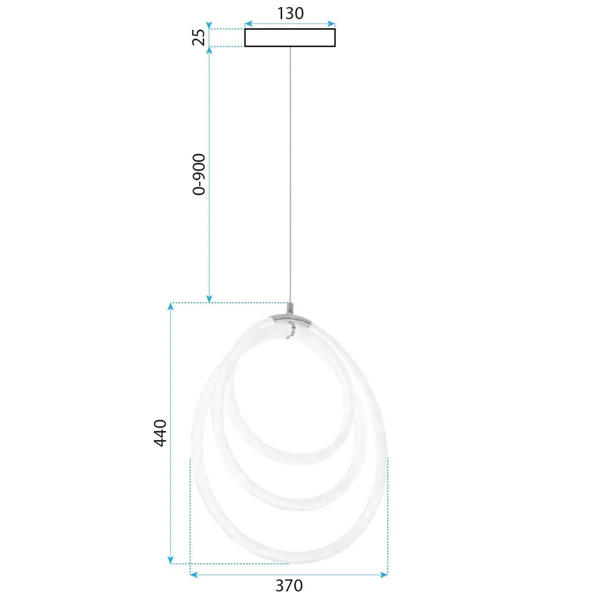 LAMPA WISZĄCA LED G016-CP ZŁOTA 7