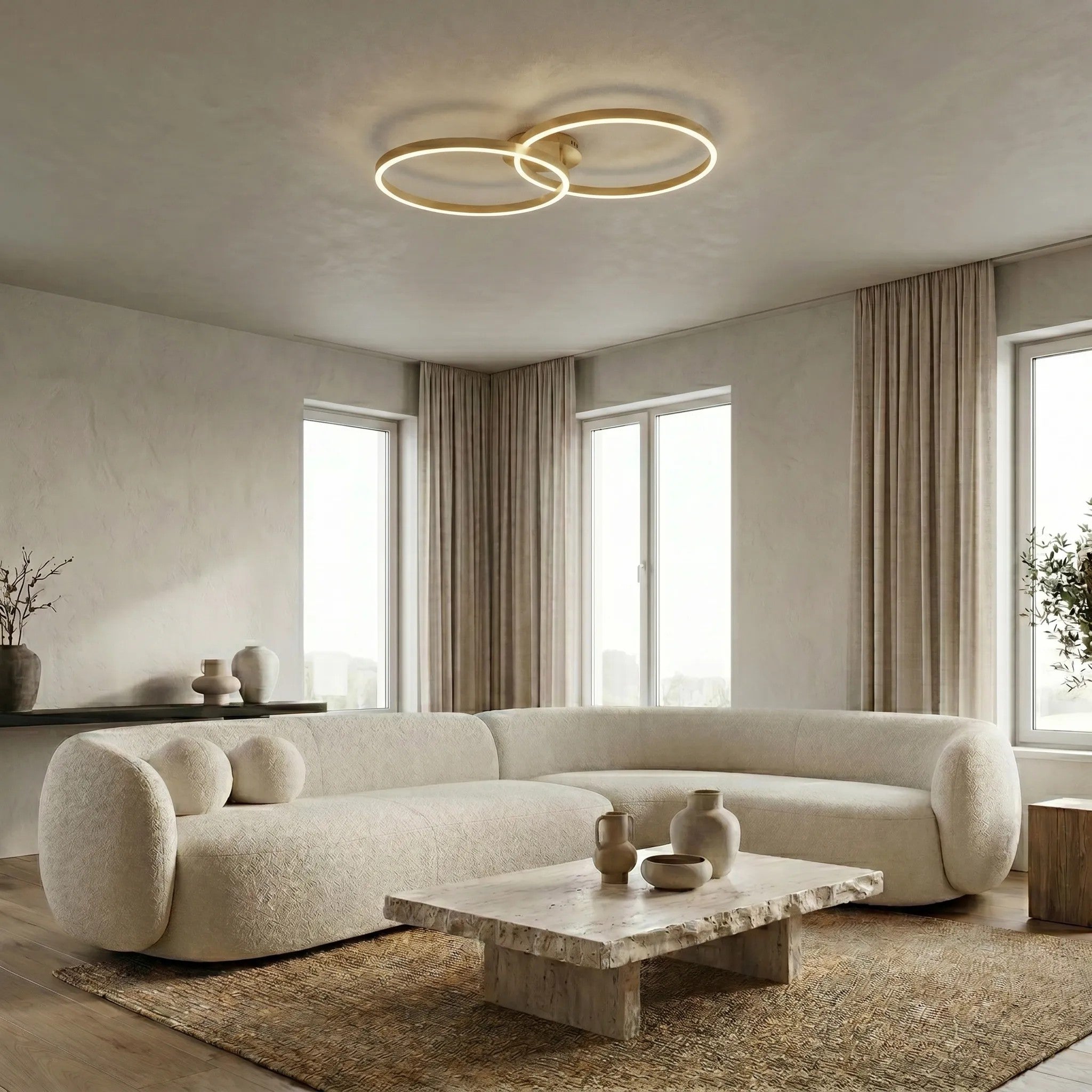 LAMPA SUFITOWA LED SWE062-C PLAFON ZŁOTA SZCZOTKOWANA 7