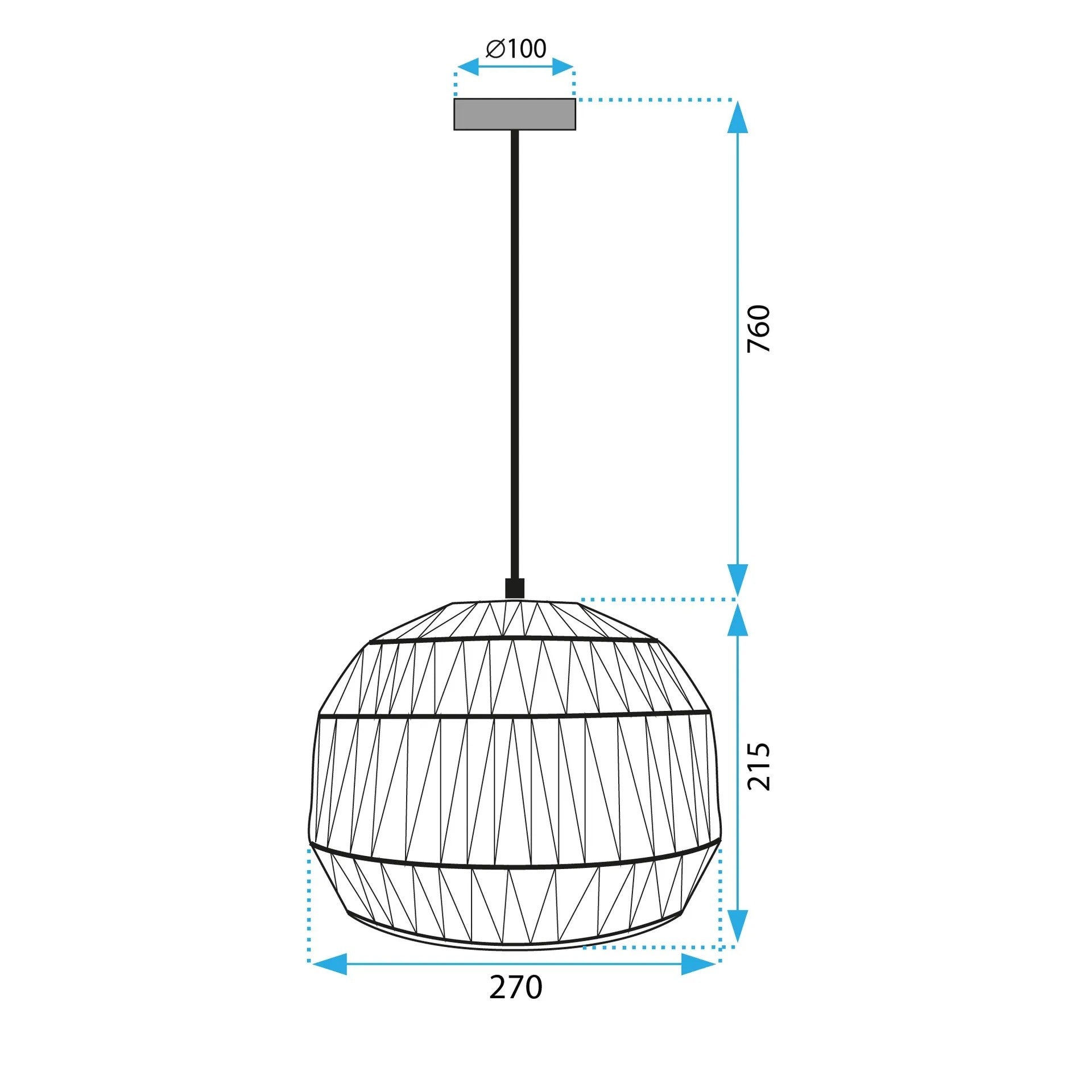 Lampa Wisząca Boho APP1291-1CP Beż 7