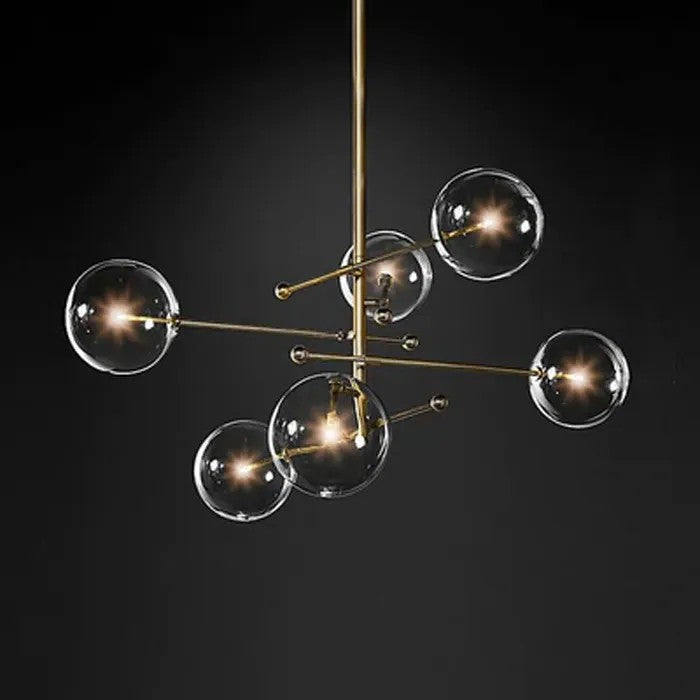 Lampa Wisząca Szklane Kule 6 Szt APP919-6CP Złota 7