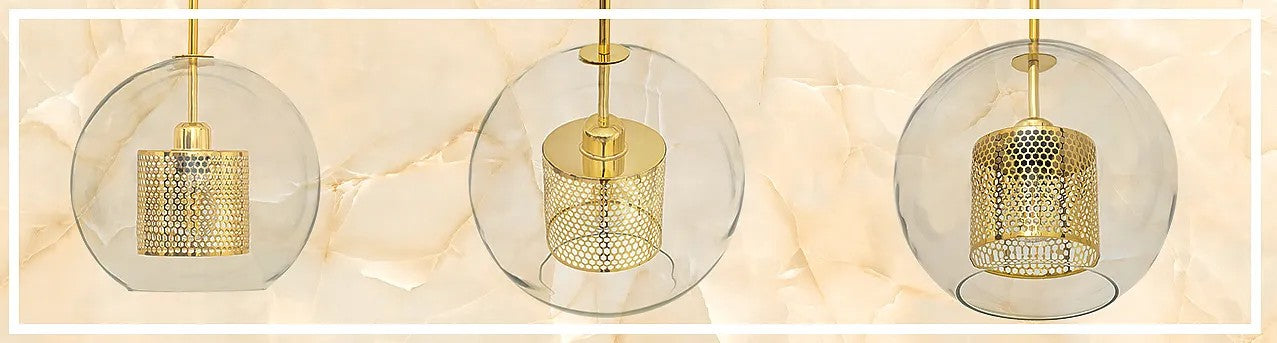 Lampa Wisząca Szklana Loft APP556-1CP 30cm Złota 7