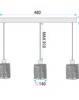 LAMPA SUFITOWA WISZĄCA APP1821-3CP NATURE BLACK 7