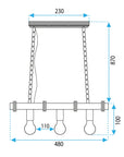 LAMPA SUFITOWA WISZĄCA BOHO LINE APP1319-3CP 7