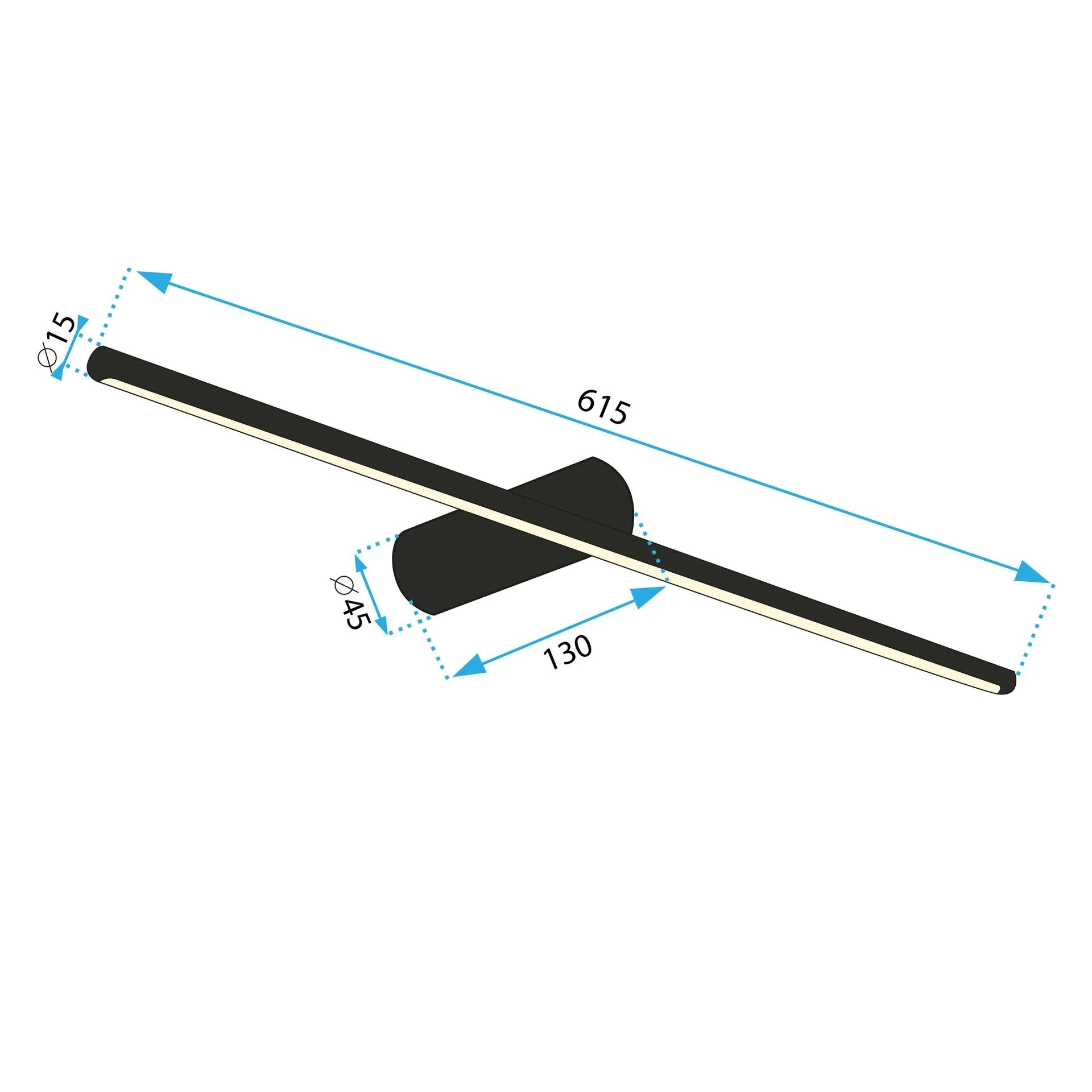KINKIET ŁAZIENKOWY LED 60CM APP1342-W Black 7
