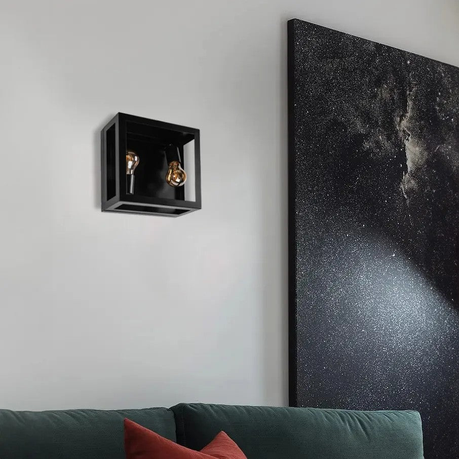 LAMPA ŚCIENNA KINKIET APP1305-2W CZARNA 7