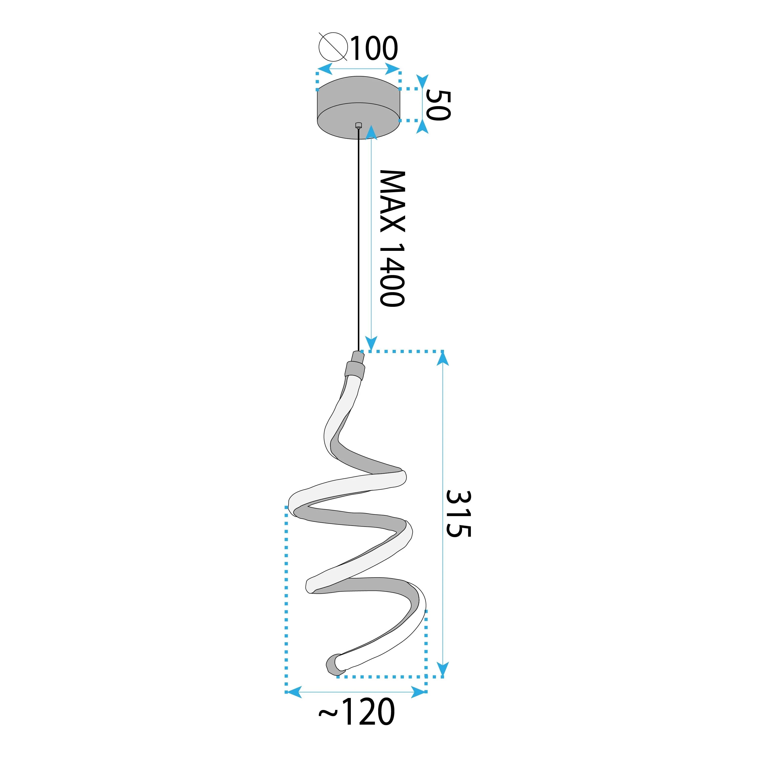 LAMPA SUFITOWA WISZĄCA LED LHJ096-1CP JASNE RÓŻOWE ZŁOTO 7