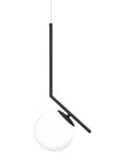 Lampa Sufitowa Wisząca Szklana Kula G107-1W Czarna Biała 7
