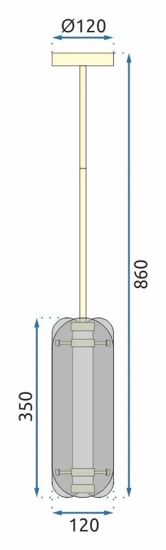 LAMPA SUFITOWA WISZĄCA Czarna APP1676-CP Long 7