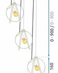 Lampa Wisząca APP1090-3CP Złota 7