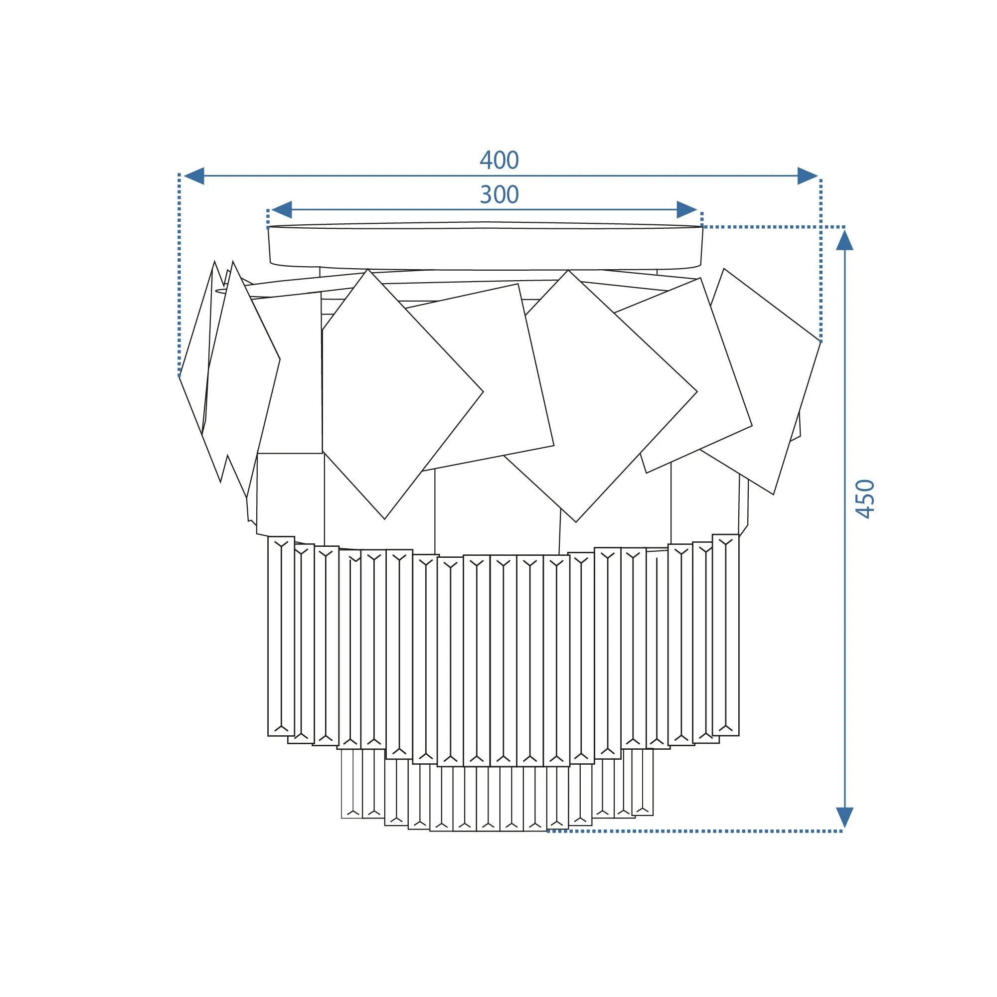 Lampa Kryształowa Wisząca APP1309-C Złota 7