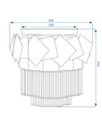 Lampa Kryształowa Wisząca APP1309-C Złota 7