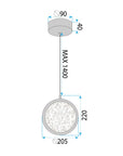 LAMPA WISZĄCA KRYSZTAŁOWA LED LHJ100-1CP Złota 7