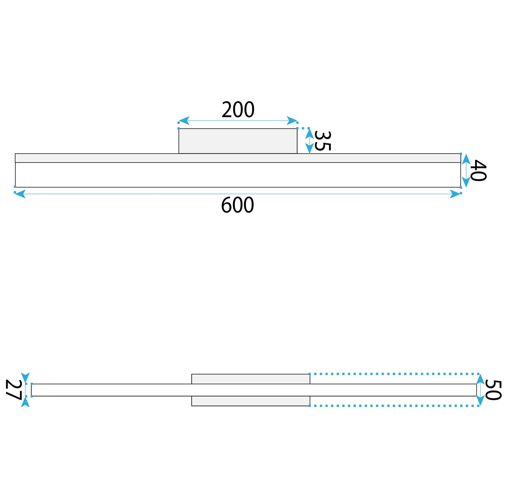 KINKIET ŁAZIENKOWY LED 60CM APP1846-1W CHROM 7