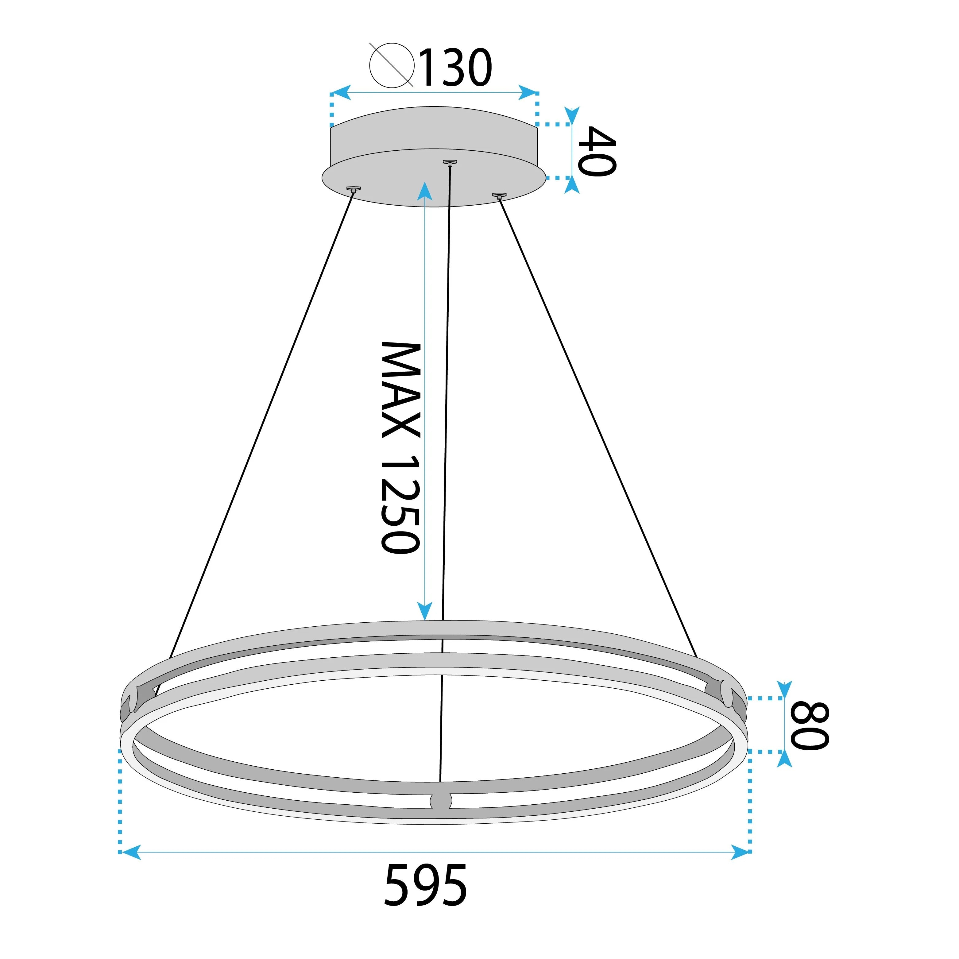 Lampa Wisząca LHJ015-CP 60 CM GOLD 7