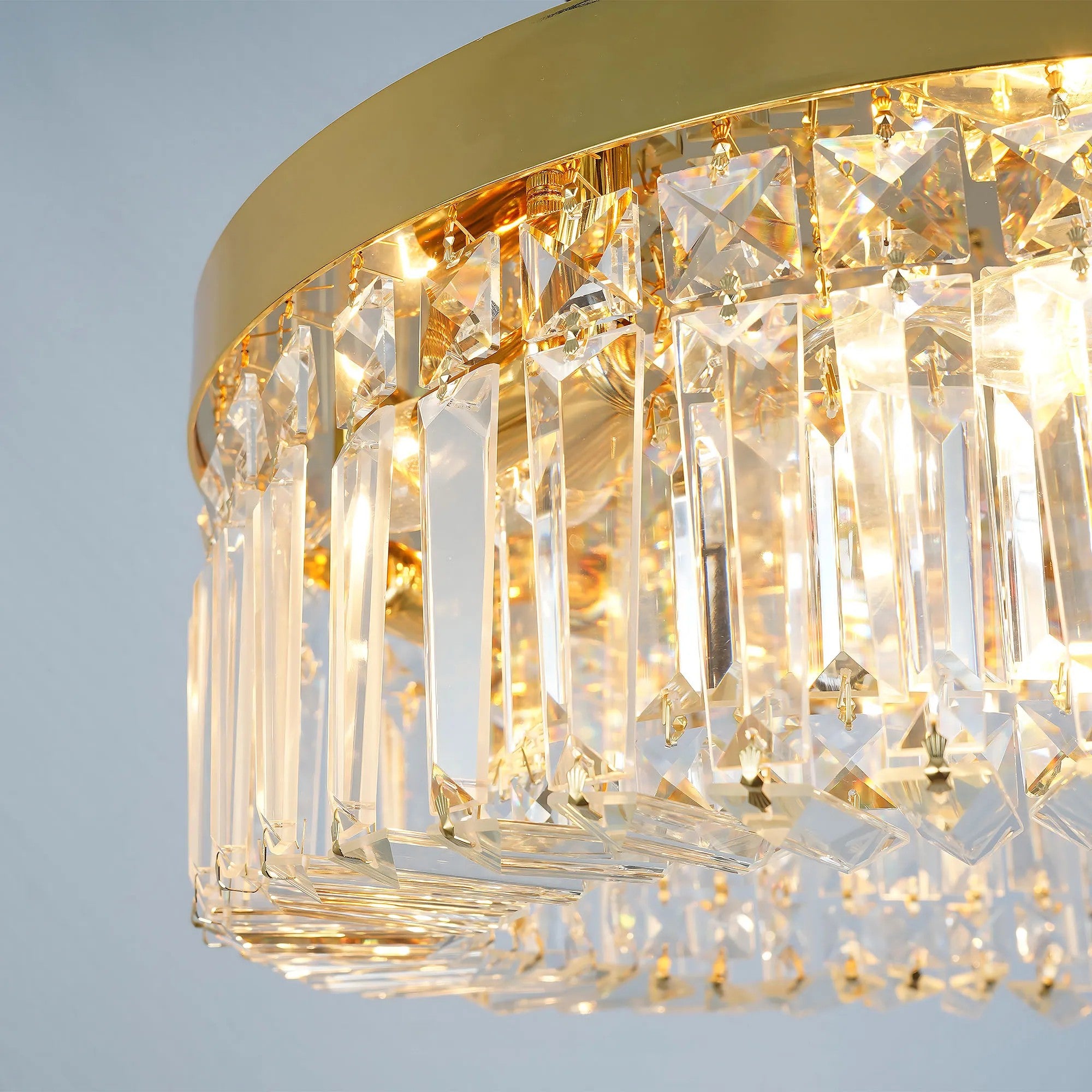 LAMPA KRYSZTAŁOWA PLAFON APP1729-8C 60 Cm ZŁOTA 7