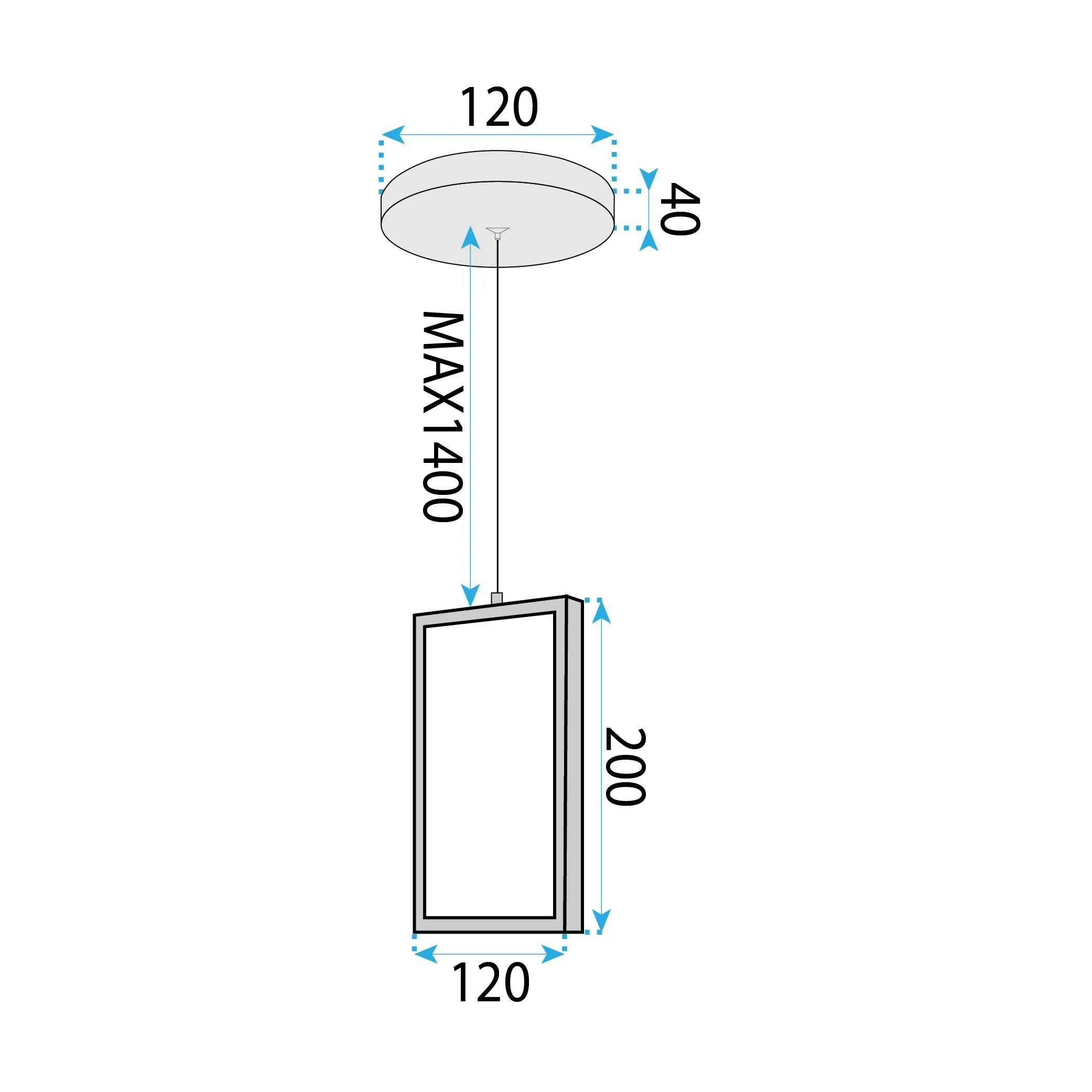 LAMPA SUFITOWA WISZĄCA LED LHJ083-1CP CZARNA 7