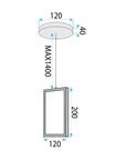 LAMPA SUFITOWA WISZĄCA LED LHJ083-1CP CZARNA 7