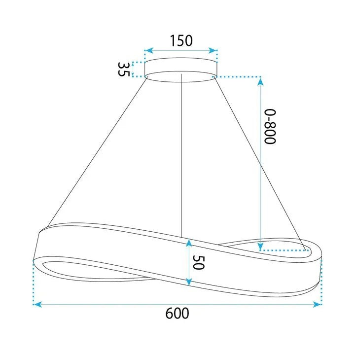 LAMPA SUFITOWA WISZĄCA SWE067-CP 60cm ZŁOTA SZCZOTKOWANA 7
