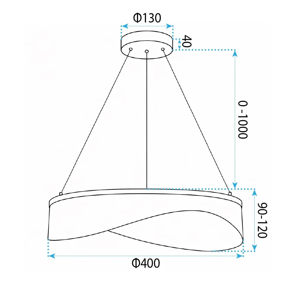 LAMPA SUFITOWA WISZĄCA G144-CP 40 ZŁOTA 7