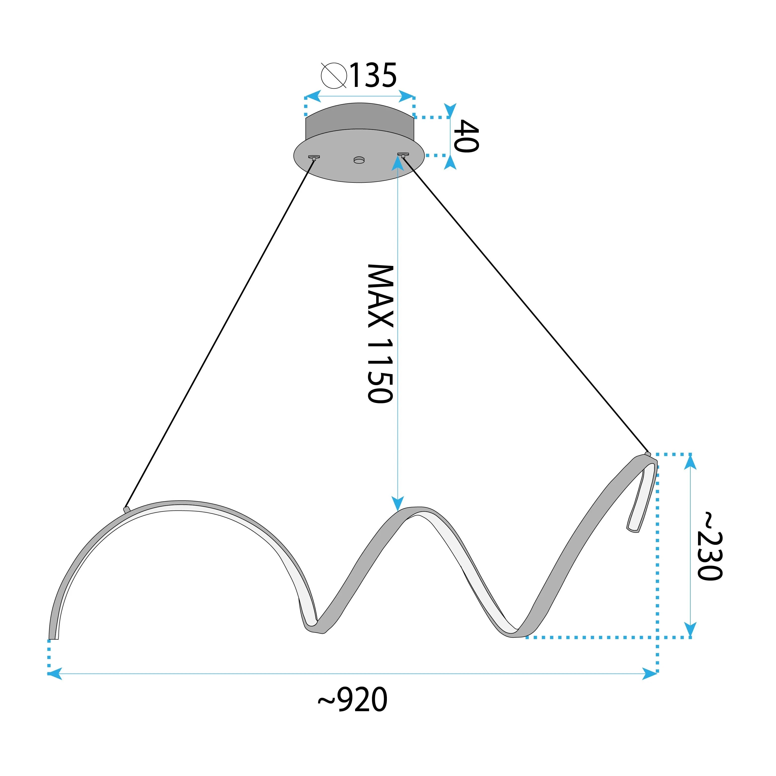 LAMPA SUFITOWA WISZĄCA LED LHJ025-CP CHROME 7