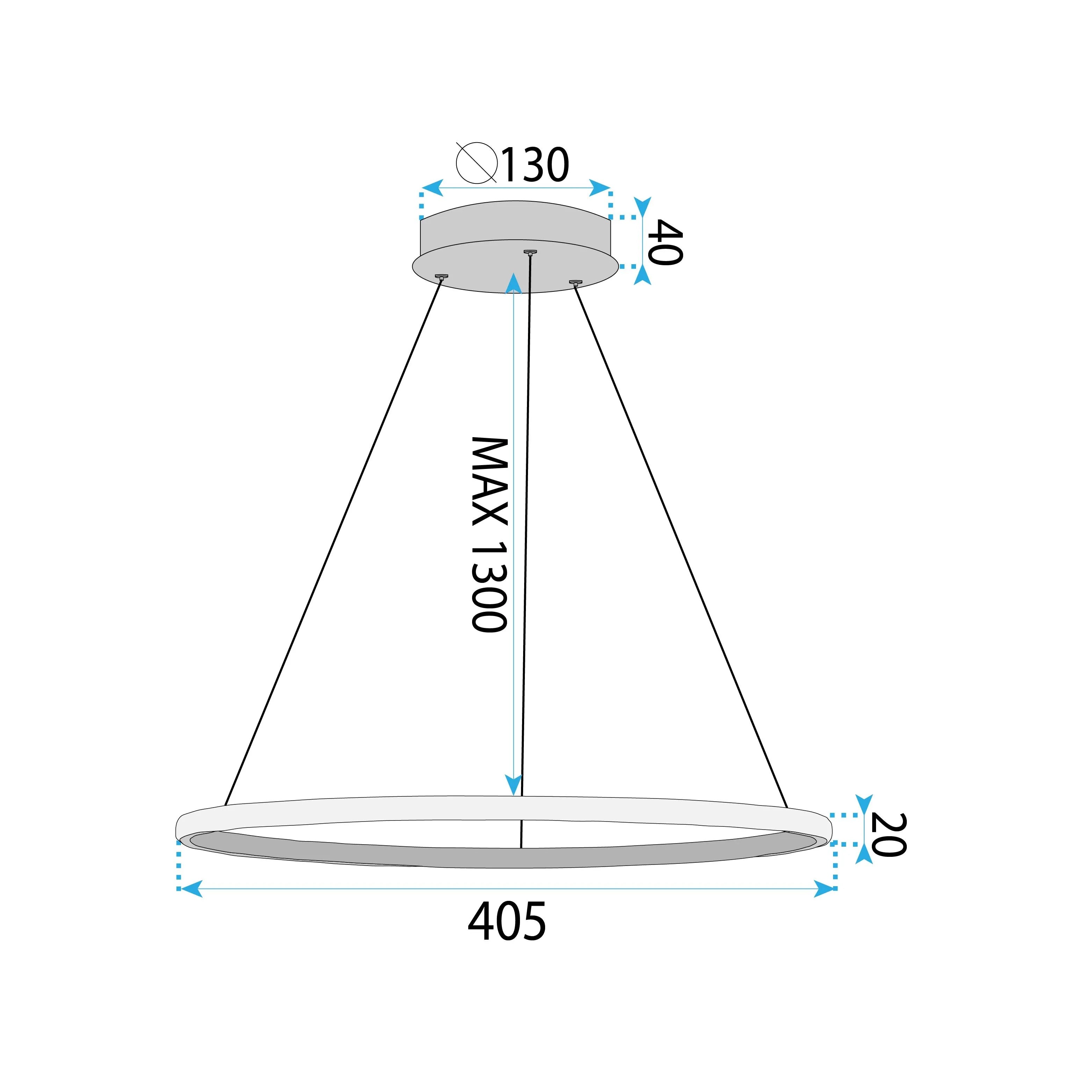 LAMPA SUFITOWA WISZĄCA LHJ011-CP 40cm Czarna 7