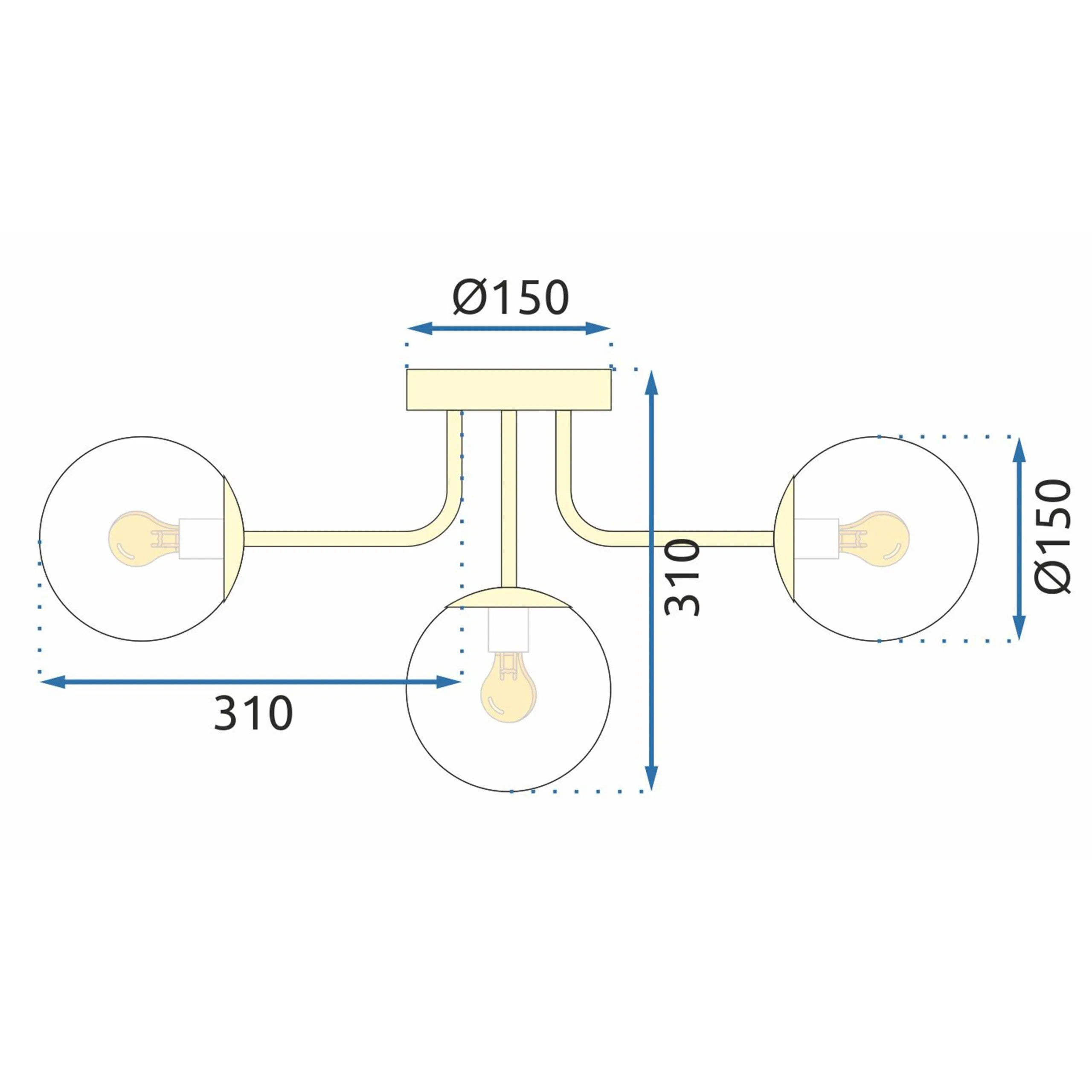 Lampa Sufitowa Złota APP1575-5C 7