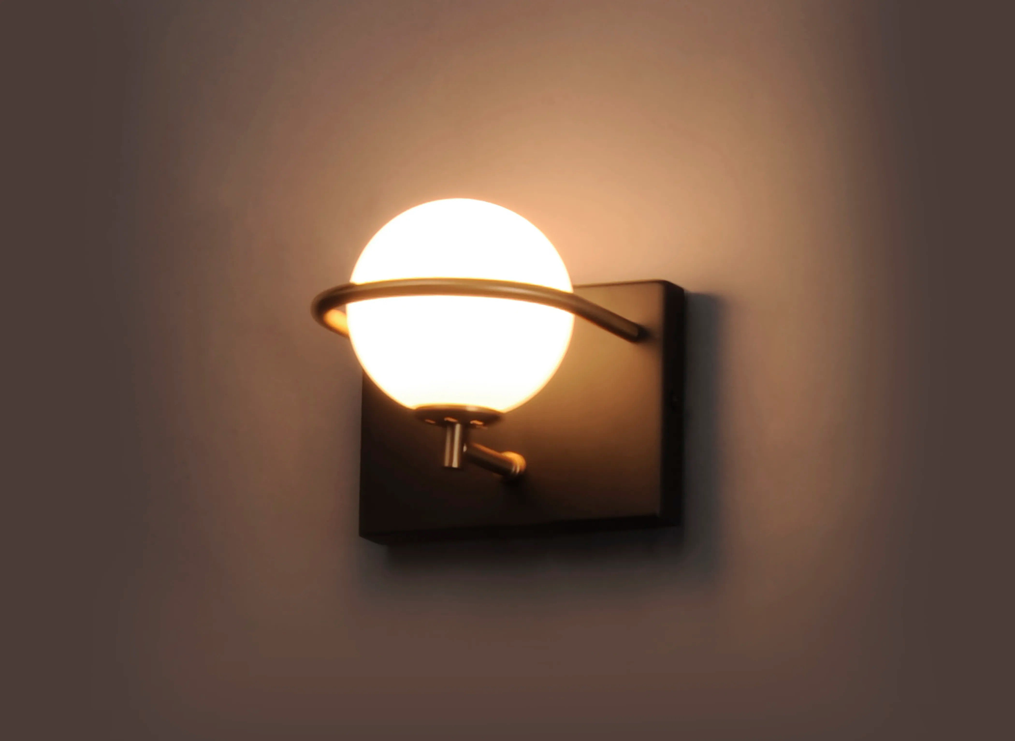 LAMPA ŚCIENNA KINKIET APP1300-1W Czarno Złota 7
